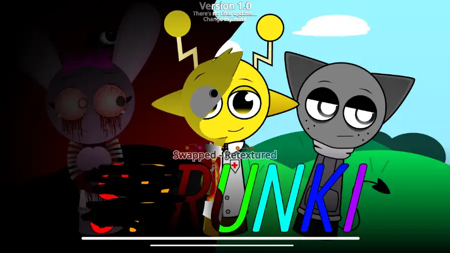 Sprunki Swap Retextured but Americium style